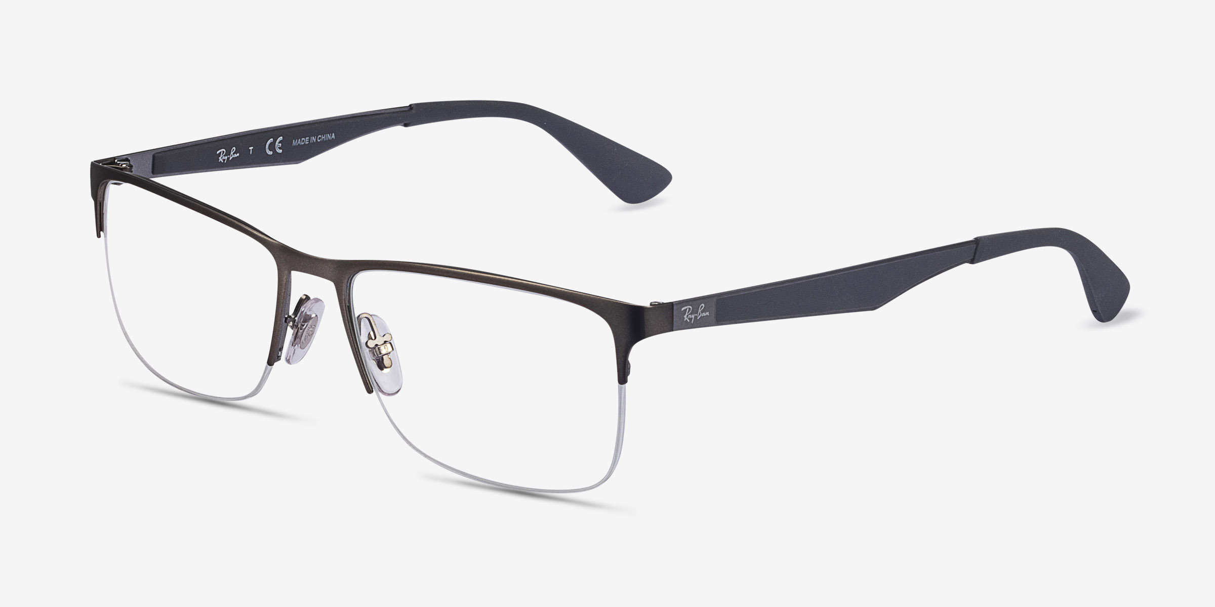 RayBan RB6335 Rectangle Gunmetal Frame Eyeglasses Eyebuydirect