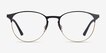 Ray-Ban RB6375 Black Gold MetalEyeglass Frames from EyeBuyDirect, Front View