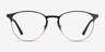 Ray-Ban RB6375 Black Gold MetalEyeglass Frames from EyeBuyDirect, Front View