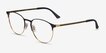 Ray-Ban RB6375 Black Gold MetalEyeglass Frames from EyeBuyDirect, Angle View