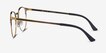Ray-Ban RB6375 Black Gold MetalEyeglass Frames from EyeBuyDirect, Side View