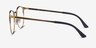 Ray-Ban RB6375 Black Gold MetalEyeglass Frames from EyeBuyDirect, Side View