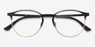 Ray-Ban RB6375 Black Gold MetalEyeglass Frames from EyeBuyDirect, Closed View