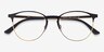 Ray-Ban RB6375 Black Gold MetalEyeglass Frames from EyeBuyDirect, Closed View