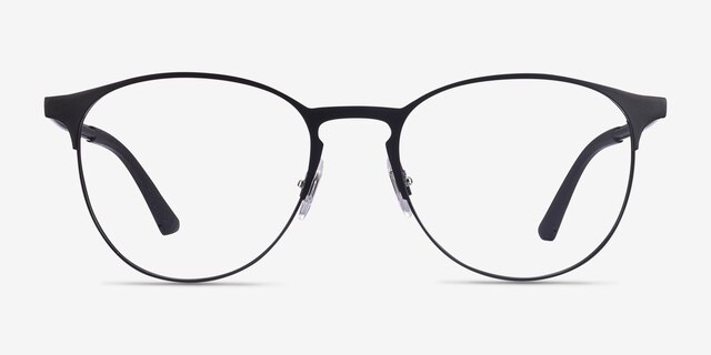 Ray-Ban RB6375 Black MetalEyeglass Frames from EyeBuyDirect, Front View