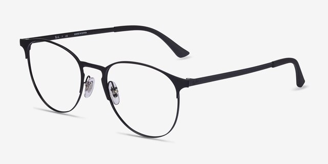 Ray-Ban RB6375 Black MetalEyeglass Frames from EyeBuyDirect, Angle View