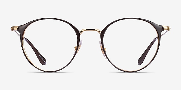 Ray-Ban RB6378 Brown Gold Metal Eyeglass Frames
