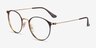 Ray-Ban RB6378 Brown Gold MetalEyeglass Frames from EyeBuyDirect, Angle View