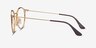 Ray-Ban RB6378 Brown Gold MetalEyeglass Frames from EyeBuyDirect, Side View