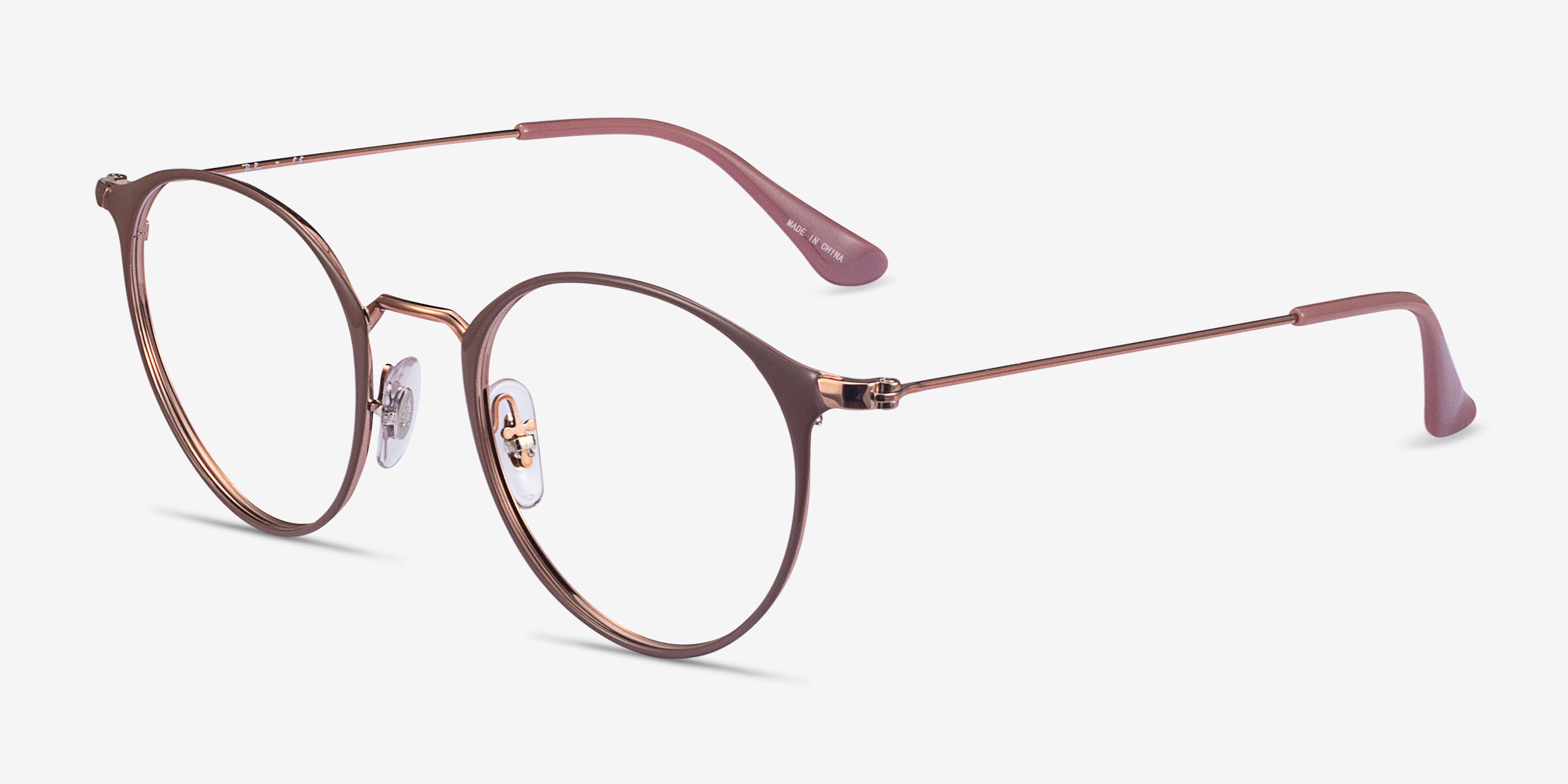 Ray-Ban RB6378 - Round Light Brown Frame Eyeglasses | Eyebuydirect