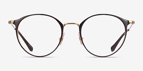 Ray-Ban RB6378 Brown Gold Metal Eyeglass Frames