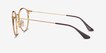 Ray-Ban RB6378 Brown Gold MetalEyeglass Frames from EyeBuyDirect, Side View