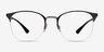 Ray-Ban RB6422 Black Silver MetalEyeglass Frames from EyeBuyDirect, Front View