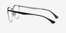 Ray-Ban RB6422 Black Silver MetalEyeglass Frames from EyeBuyDirect, Side View