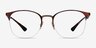 Ray-Ban RB6422 Tortoise Gold MetalEyeglass Frames from EyeBuyDirect, Front View