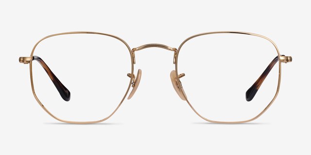 Ray-Ban RB6448 Gold MetalEyeglass Frames from EyeBuyDirect, Front View