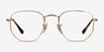 Ray-Ban RB6448 Gold MetalEyeglass Frames from EyeBuyDirect, Front View