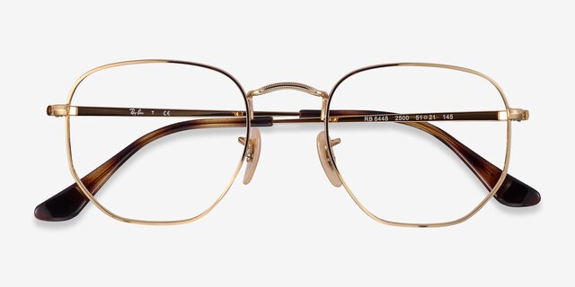 Ray-Ban RB6448 Gold MetalEyeglass Frames from EyeBuyDirect, Closed View