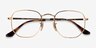 Ray-Ban RB6448 Gold MetalEyeglass Frames from EyeBuyDirect, Closed View