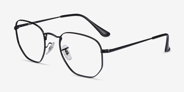 Ray-Ban RB6448 Black MetalEyeglass Frames from EyeBuyDirect, Angle View