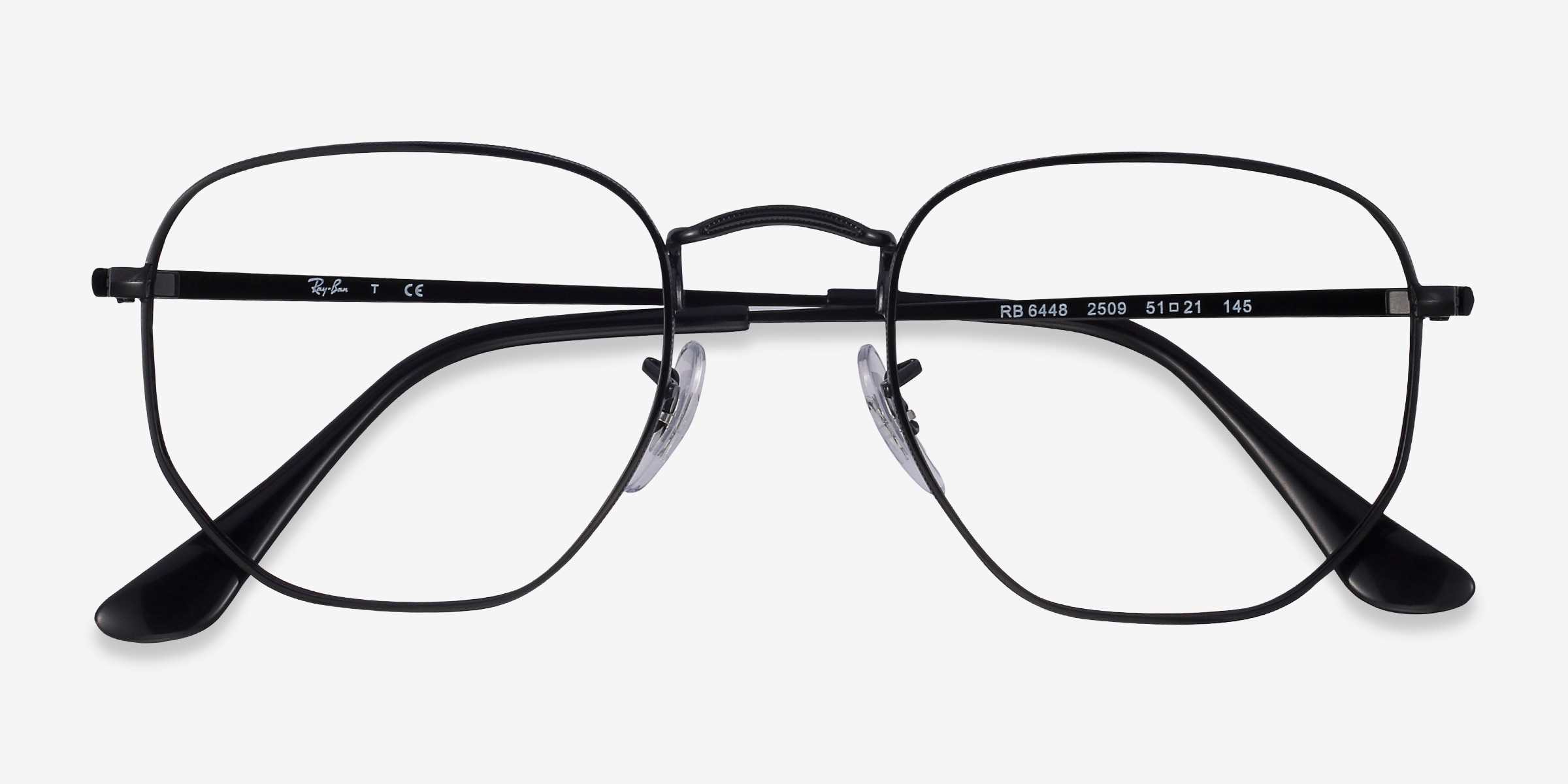 Ray-Ban シルバー フレーム サングラス Ray-Ban RB6448 - Geometric Silver Frame Eyeglasses