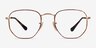 Ray-Ban RB6448 Tortoise Gold MetalEyeglass Frames from EyeBuyDirect, Front View