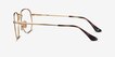 Ray-Ban RB6448 Tortoise Gold MetalEyeglass Frames from EyeBuyDirect, Side View