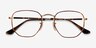 Ray-Ban RB6448 Tortoise Gold MetalEyeglass Frames from EyeBuyDirect, Closed View