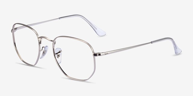 Ray-Ban RB6448 Silver MetalEyeglass Frames from EyeBuyDirect, Angle View