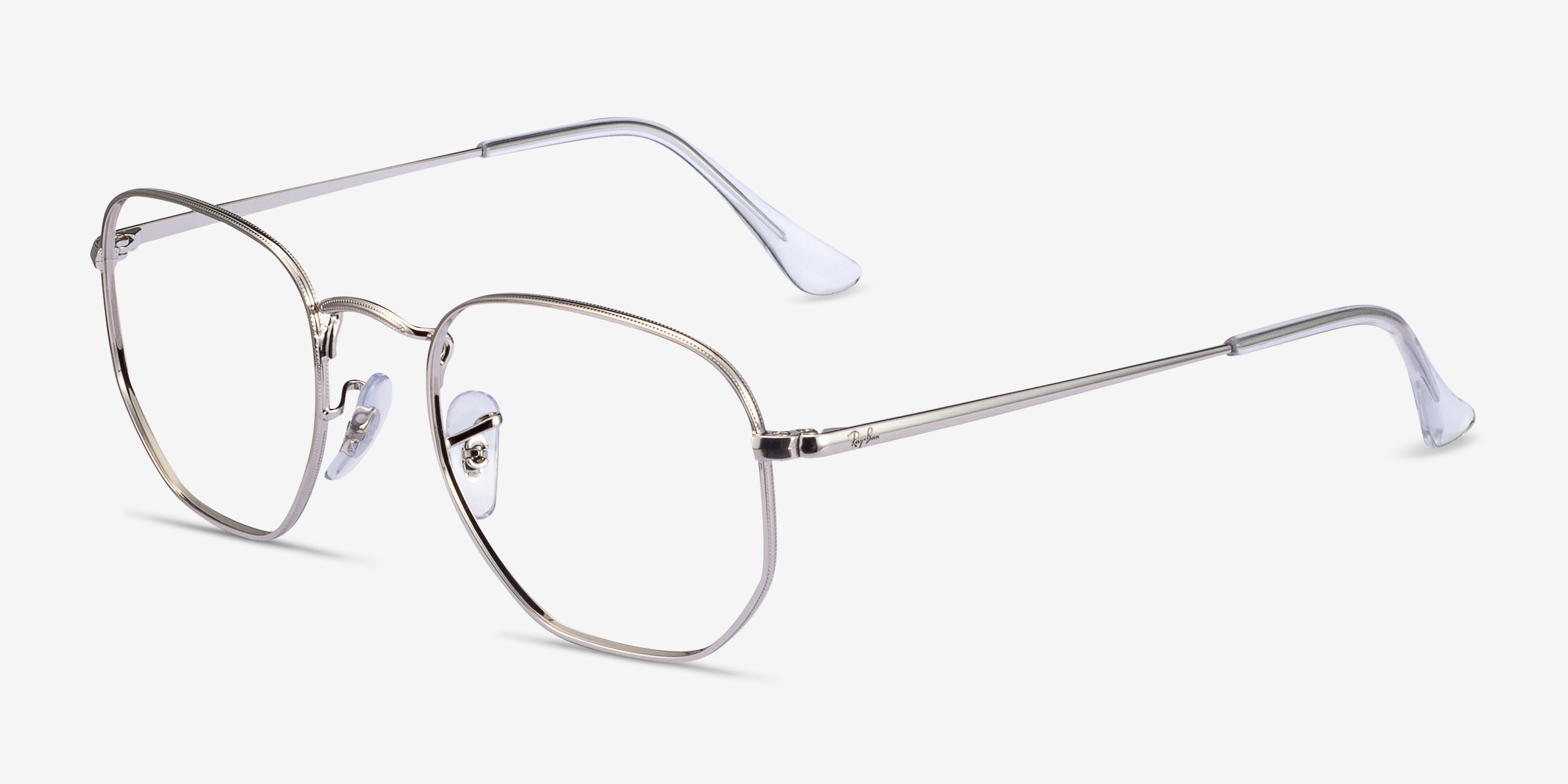 RayBan RB6448 Geometric Silver Frame Eyeglasses Eyebuydirect Canada