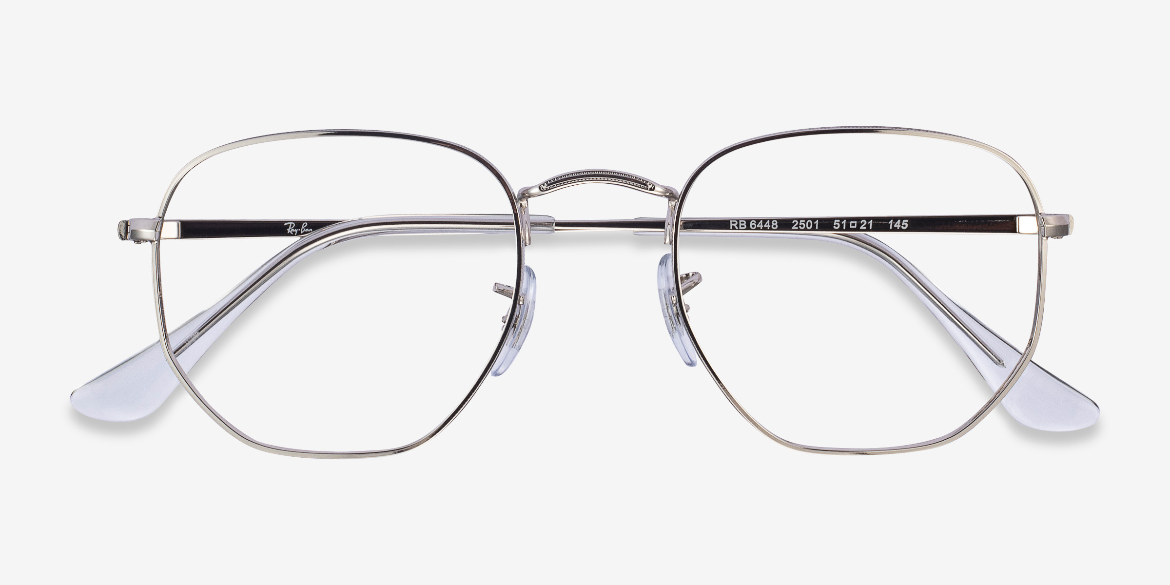 Ray Ban Rb6448 Geometric Silver Frame Eyeglasses Eyebuydirect Canada 9032