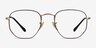 Ray-Ban RB6448 Black Gold MetalEyeglass Frames from EyeBuyDirect, Front View
