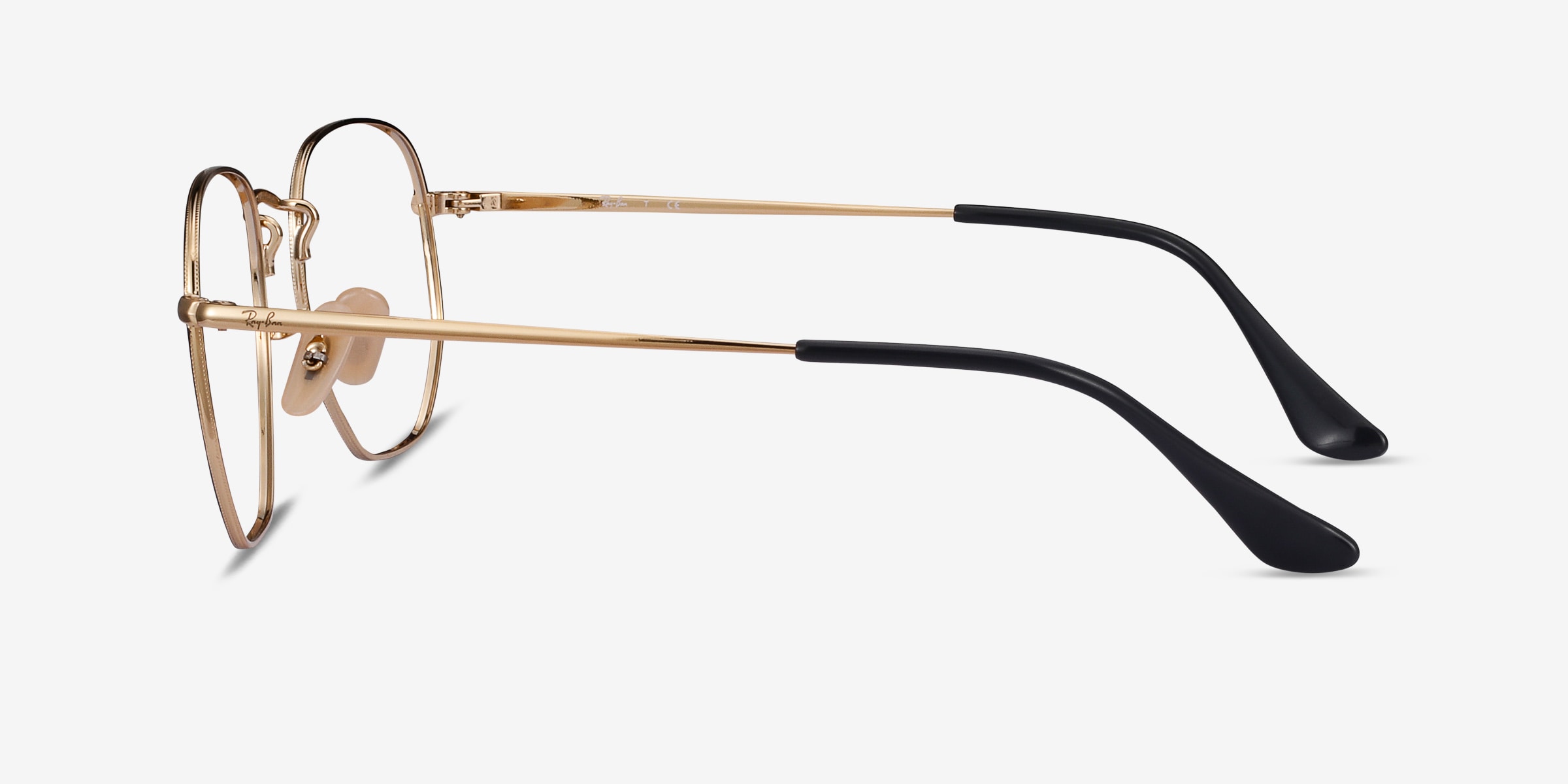 Ray-Ban RB6448 - Square Gold Frame Eyeglasses | Eyebuydirect