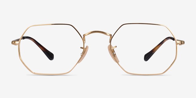 Ray-Ban RB6456 Gold MetalEyeglass Frames from EyeBuyDirect, Front View
