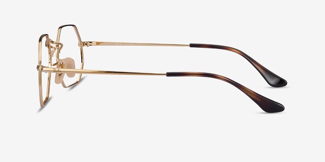 Ray-Ban RB6456 Gold MetalEyeglass Frames from EyeBuyDirect, Side View