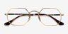 Ray-Ban RB6456 Gold MetalEyeglass Frames from EyeBuyDirect, Closed View