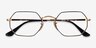 Ray-Ban RB6456 Black Gold MetalEyeglass Frames from EyeBuyDirect, Closed View