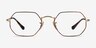 Ray-Ban RB6456 Tortoise Gold MetalEyeglass Frames from EyeBuyDirect, Front View