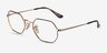 Ray-Ban RB6456 Tortoise Gold MetalEyeglass Frames from EyeBuyDirect, Angle View