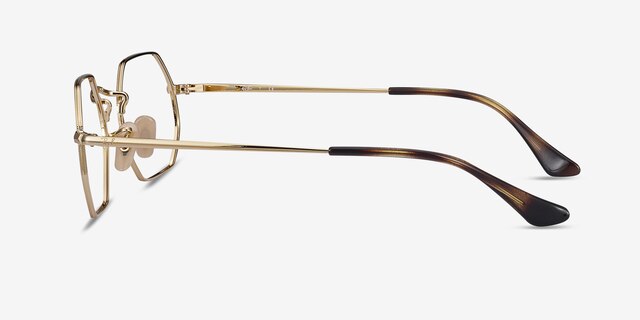 Ray-Ban RB6456 Tortoise Gold MetalEyeglass Frames from EyeBuyDirect, Side View