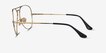 Ray-Ban RB6489 Aviator Black Gold MetalEyeglass Frames from EyeBuyDirect, Side View
