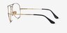 Ray-Ban RB6489 Aviator Black Gold MetalEyeglass Frames from EyeBuyDirect, Side View