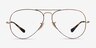 Ray-Ban RB6489 Aviator Tortoise Gold MetalEyeglass Frames from EyeBuyDirect, Front View