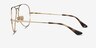 Ray-Ban RB6489 Aviator Tortoise Gold MetalEyeglass Frames from EyeBuyDirect, Side View