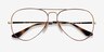 Ray-Ban RB6489 Aviator Tortoise Gold MetalEyeglass Frames from EyeBuyDirect, Closed View