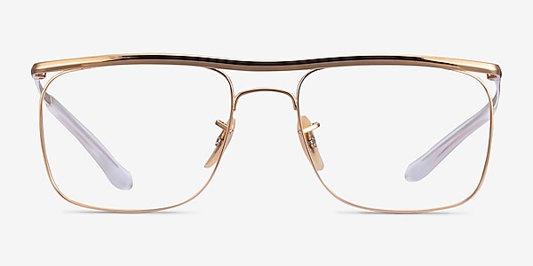 Ray-Ban RB6519 Gold Metal Eyeglass Frames