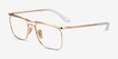 Ray-Ban RB6519 Gold MetalEyeglass Frames from EyeBuyDirect, Angle View