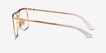 Ray-Ban RB6519 Gold MetalEyeglass Frames from EyeBuyDirect, Side View