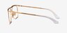 Ray-Ban RB6519 Gold MetalEyeglass Frames from EyeBuyDirect, Side View