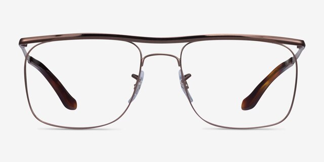 Ray-Ban RB6519 Brown MetalEyeglass Frames from EyeBuyDirect, Front View